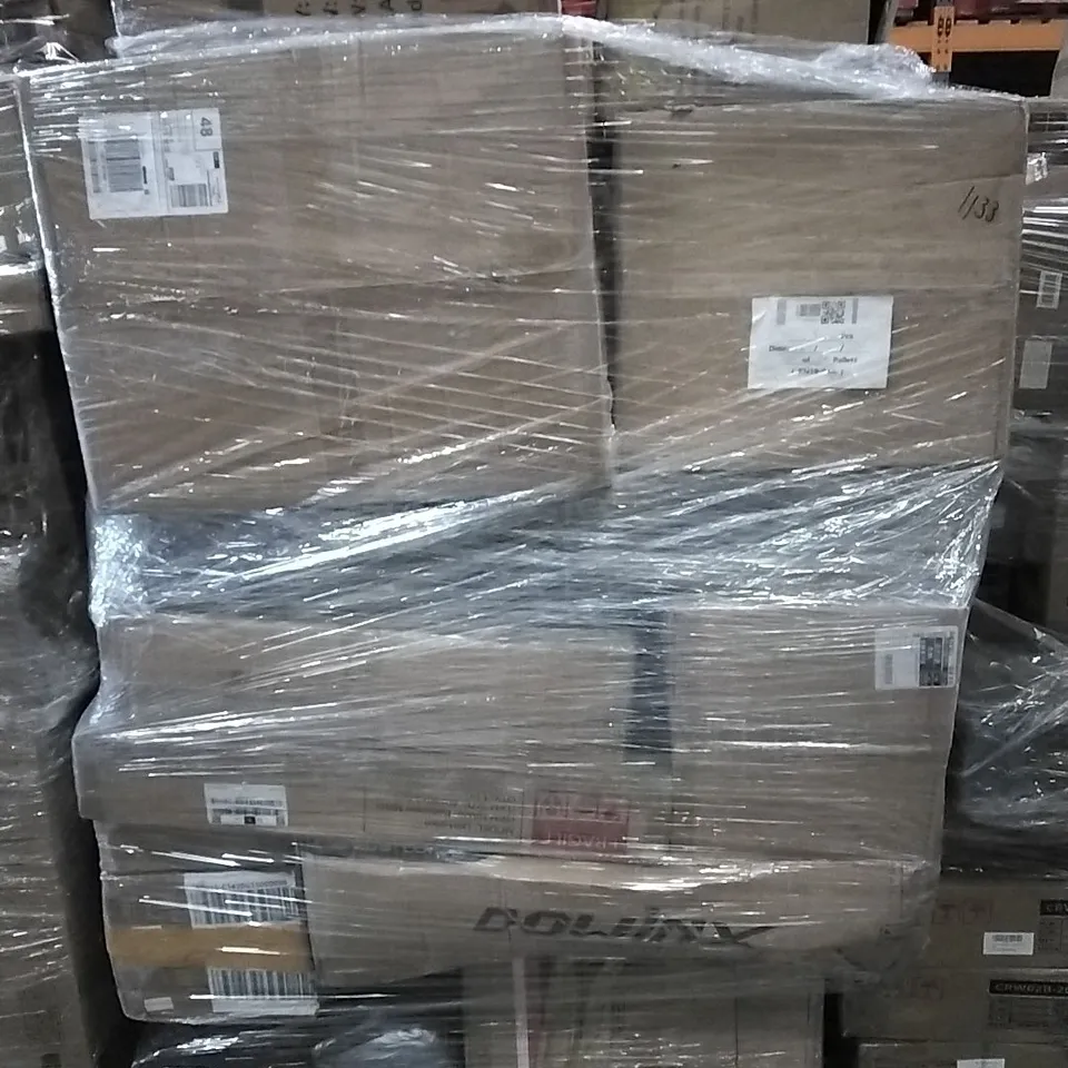 PALLET OF HOUSEHOLD ITEMS TO INCLUDE BATHROOM MIRROR,  PULL OUT HOME ORGANISER,  SCOOTER AND OTHER ASSORTED ITEMS...