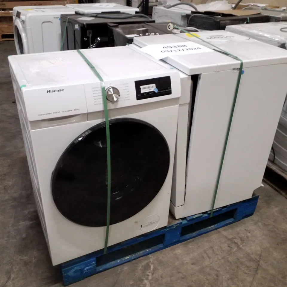 PALLET OF APPROXIMATELY 4 UNPROCESSED RAW RETURN WHITE GOODS TO INCLUDE;