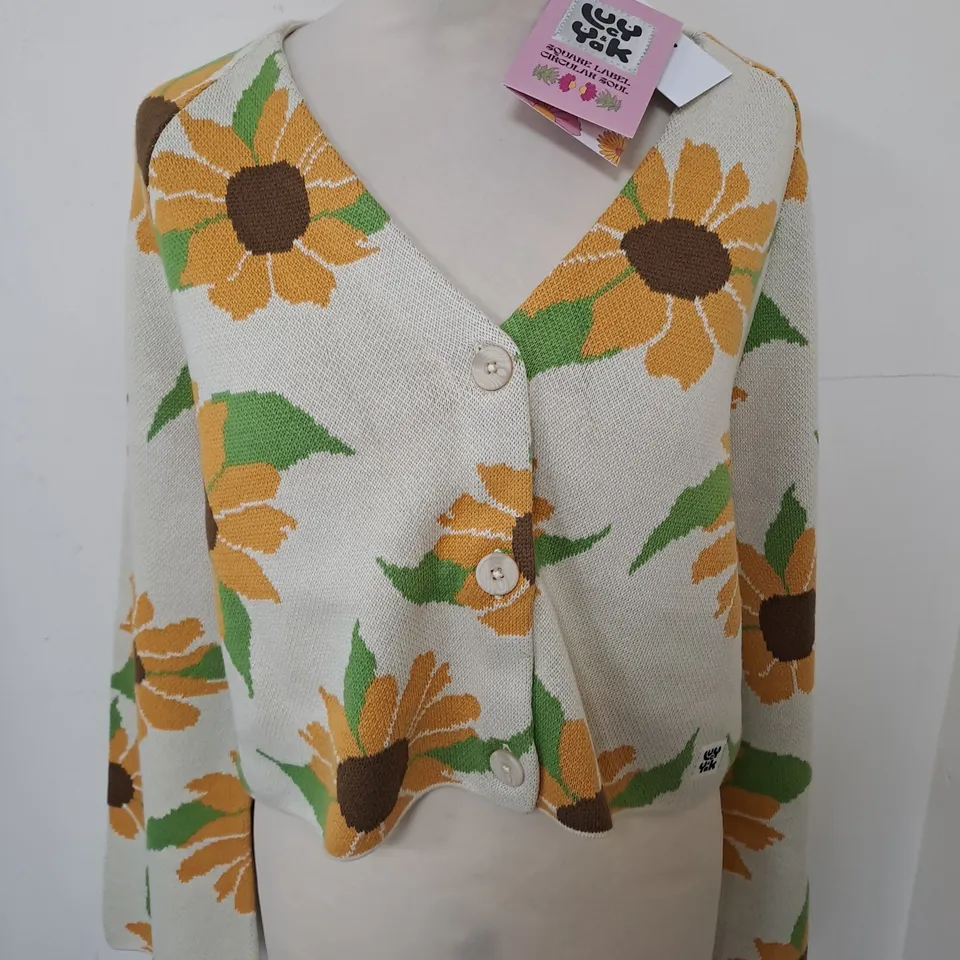 LUCY & YAK ROBYN ORGANIC COTTON CARDIGAN - S