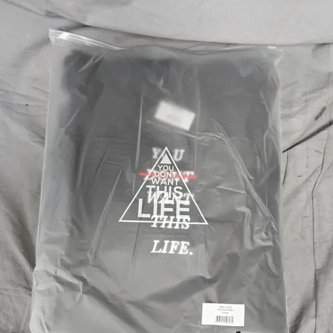 APPROXIMATELY 20 YOU DONT WANT THIS LIFE BRANDED HOODIES IN BLACK - M