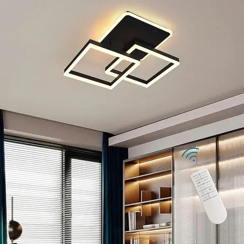 BOXED 3-LIGHT 65CM LED FLUSH MOUNT, MODERN DIMMABLE LED CEILING LIGHT (1 BOX)