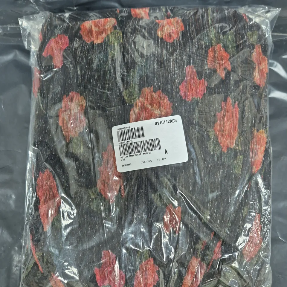SEALED PHASE EIGHT KENZIA WRAP MAXI DRESS IN MULTICOLOUR SIZE 16