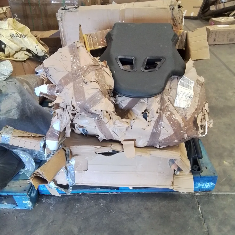 PALLET CONTAINING VARIOUS INCOMPLETE FURNITURE PARTS CHAIRS ETC.