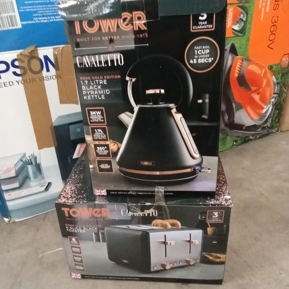 BOXED TOWER CAVALETTO 1.7L KETTLE AND 4-SLICE TOASTER