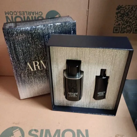 GIORGIO ARMANI POUR HOMME FRAGRANCE GIFT SET – EAU DE PARFUM 75ML AND MINIATURE SPRAY 15ML