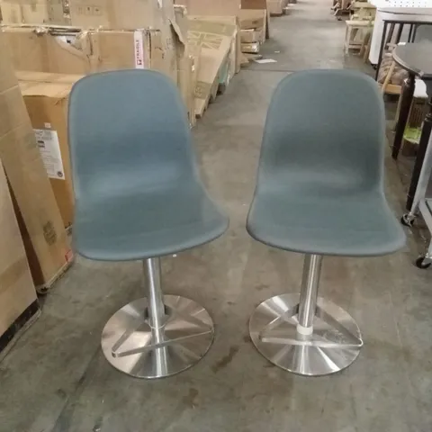 SET OF 2 ZARAGOZA PU LEATHER BARSTOOLS