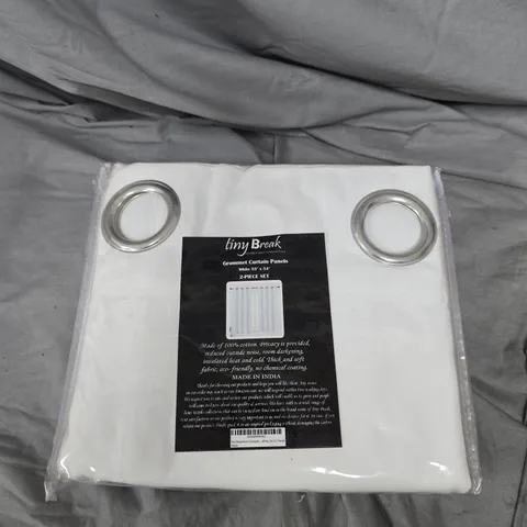 TINY BREAK GROMMET CURTAIN PANELS 2 PIECE SET - 55" X 54"