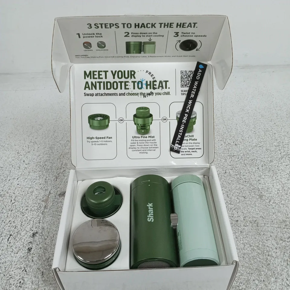 SHARK CHILL PILL HACK THE HEAT PERSONAL COOLING SYSTEM – 3 WAYS TO COOL (GREEN)