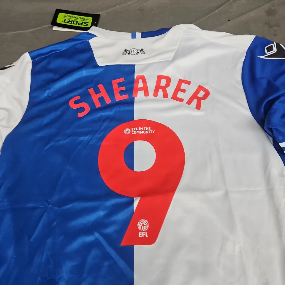 BLACKBURN ROVERS HOME JERSEY - SHEARER 9 - SIZE M