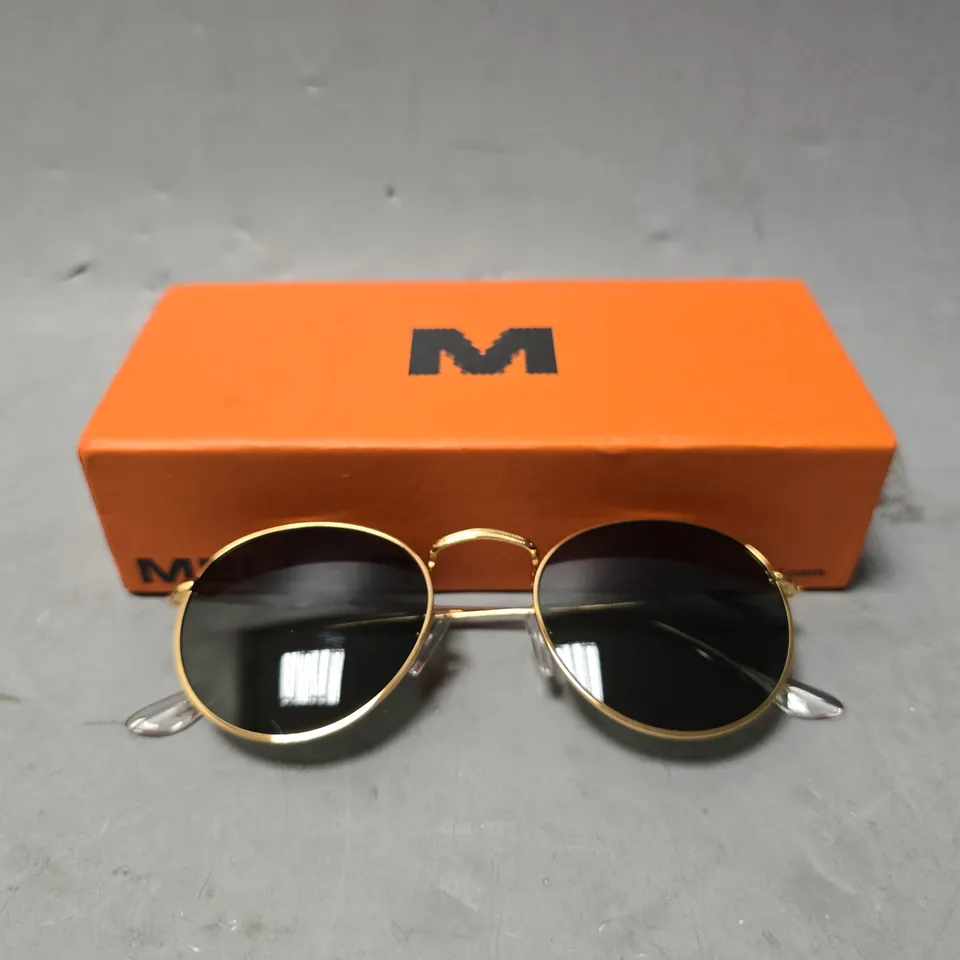 BOXED MELLER THIN FRAME GOLDEN SUNGLASSES 