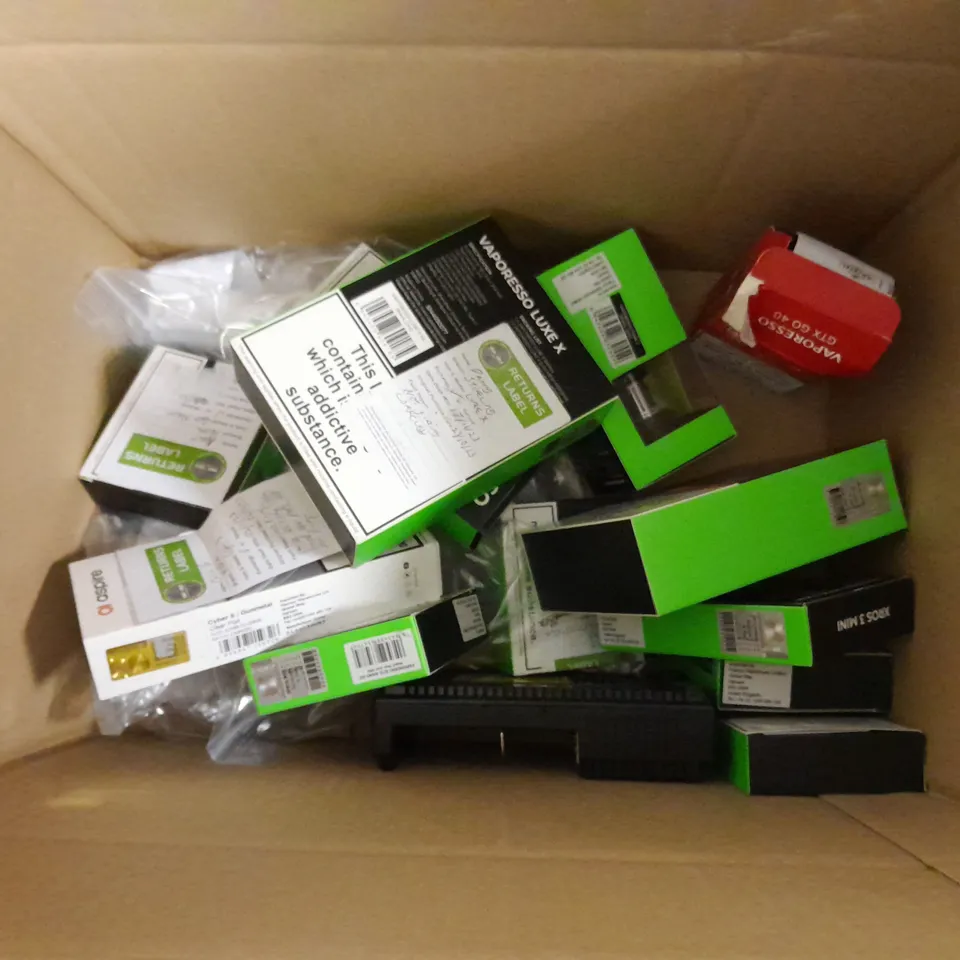 APPROXIMATELY 10 ASSORTED E-CIGARETTES TO INCLUDE VOOPOO DRAG H80 S, VAPORESSO XROS 3, ASPIRE CYBER S, ETC