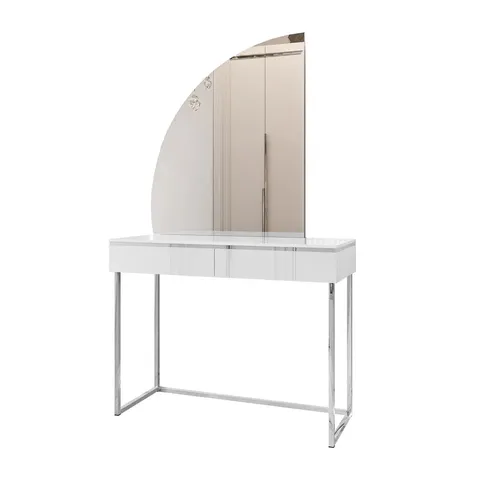 BOXED AURORA DRESSING TABLE - GLOSS SILVER