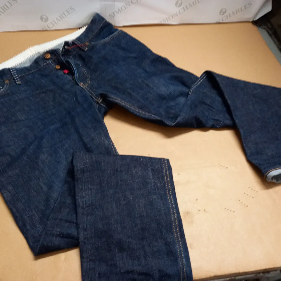 HIUT DENIM CO DARK BLUE JEANS - SIZE UNSPECIFIED