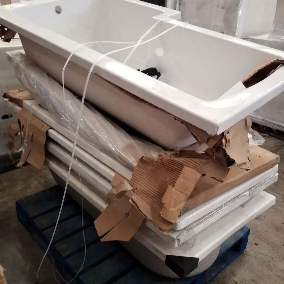 PALLET CONTAINING 6 ASSORTED BATHTUBS