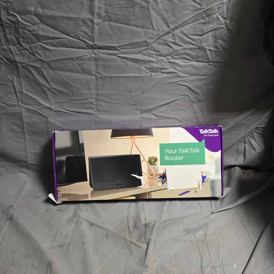 TALKTALK ROUTER – YOUR TALKTALK ROUTER, BOXED WITH POWER SUPPLY & ETHERNET CABLE