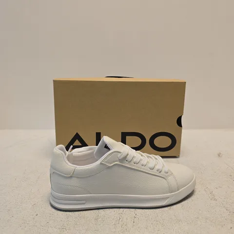 ALDO WHITE LEATHER SNEAKERS – UK 9 (US 10, EU 43) BOXED