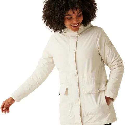 REGATTA WOMENS MIREYA INSULATED WATERPROOF JACKET - LIGHT VANILLA - UK SIZE 8