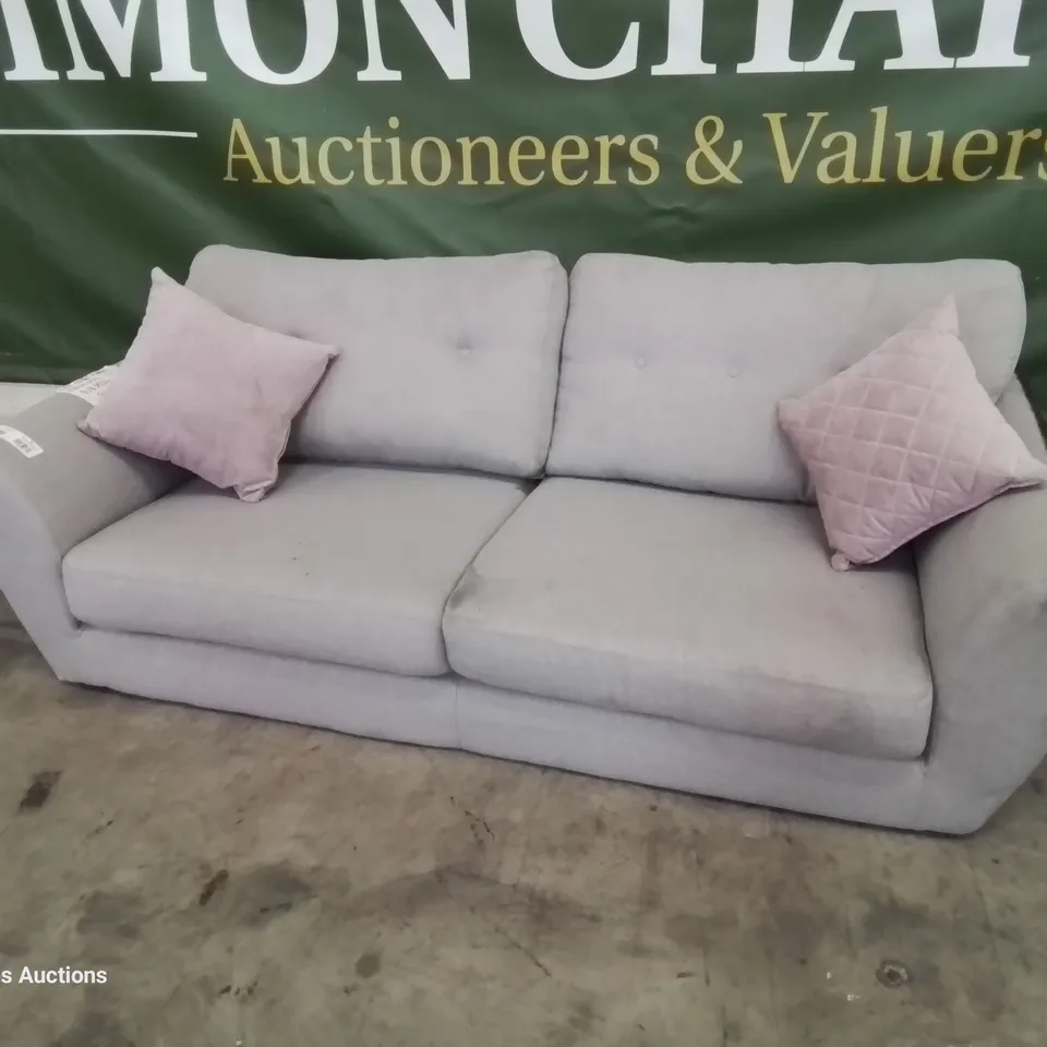 DESIGNER CLIO THREE SEATER SOFA ALMO ASH FABRIC