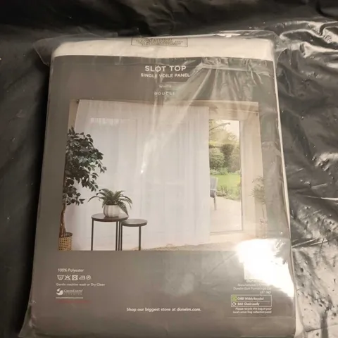 DUNELM SLOT TOP SINGLE VOILE PANEL