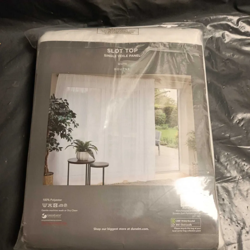 DUNELM SLOT TOP SINGLE VOILE PANEL