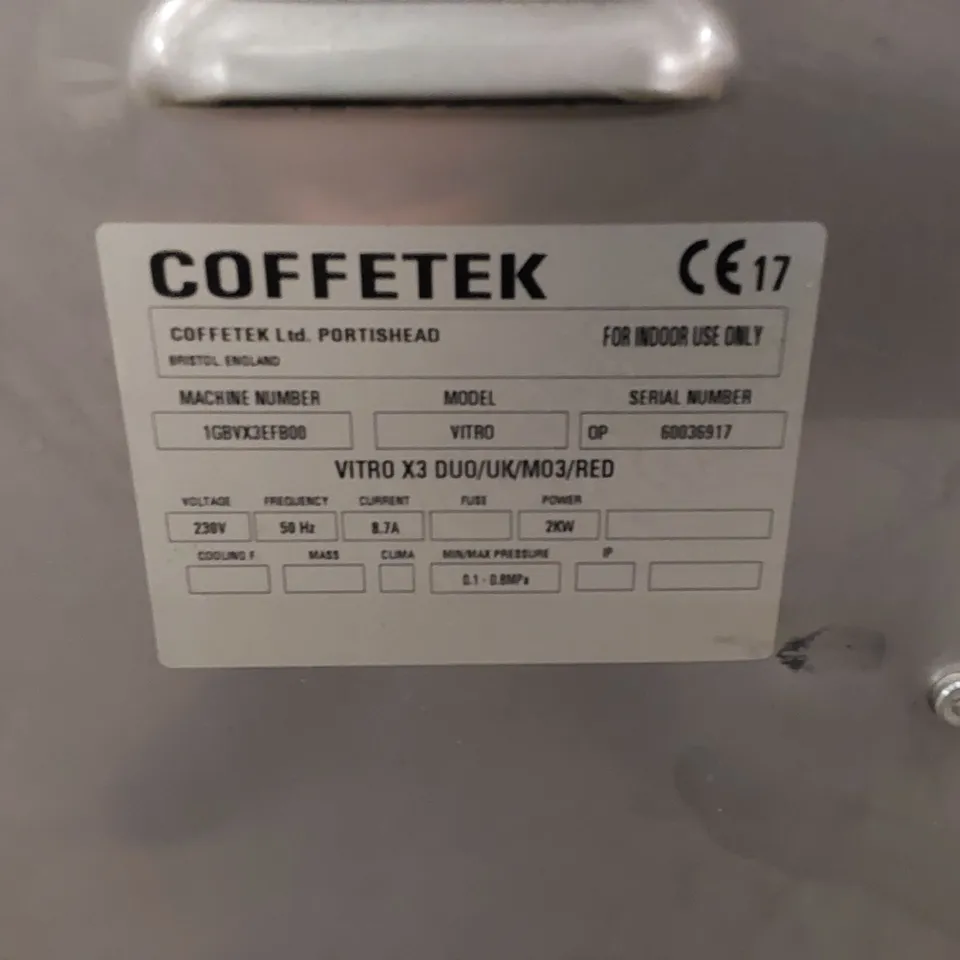 COFFETEK VITRO X3 DUO COMMERCIAL COFFEE MACHINE 