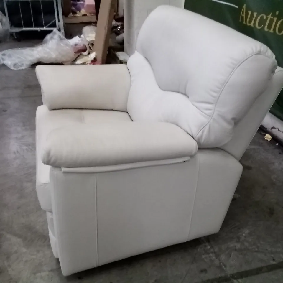 DESIGNER G PLAN STRATFORD CHAIR - CAMBRIDGE CHALK LEATHER 