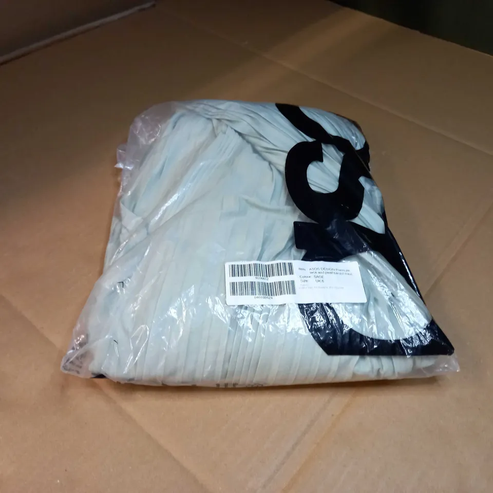 PACKAGED ASOS SAGE LACE AND LEAT BARDOT MAXI DRESS - SIZE 6