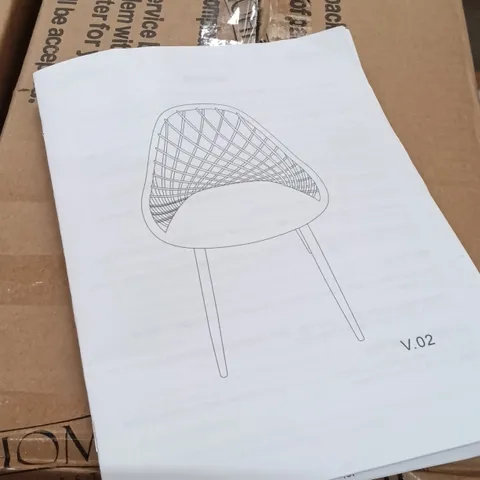 BOXED DINING CHAIRS (SET OF 4) - BLACK (1 BOX)