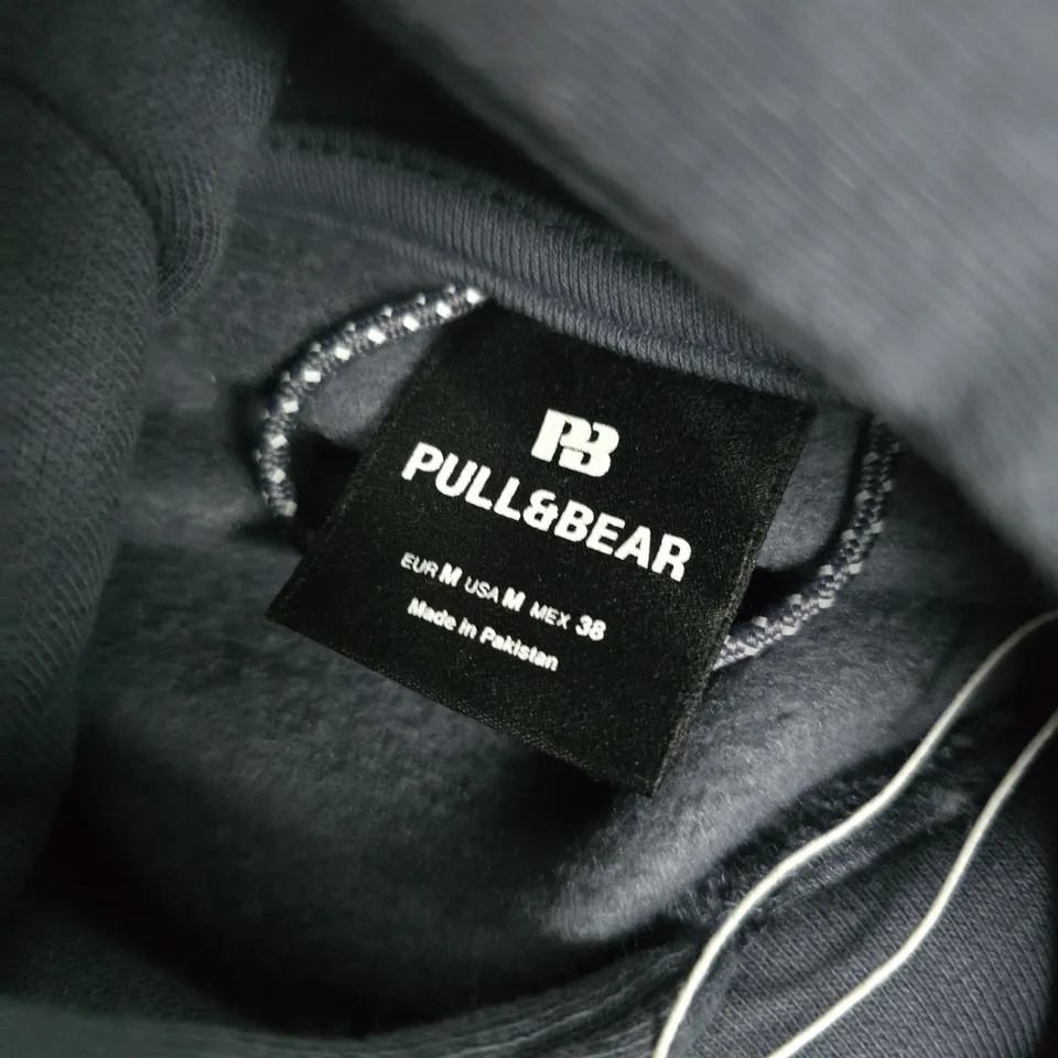 PULL&BEAR HOODIE – BLUE-GREY, UK MEDIUM (EU M, US M)