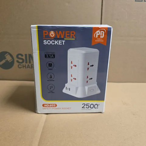 POWER SOCKET 8-PORT USB CHARGING TOWER – 2500W, BOXED