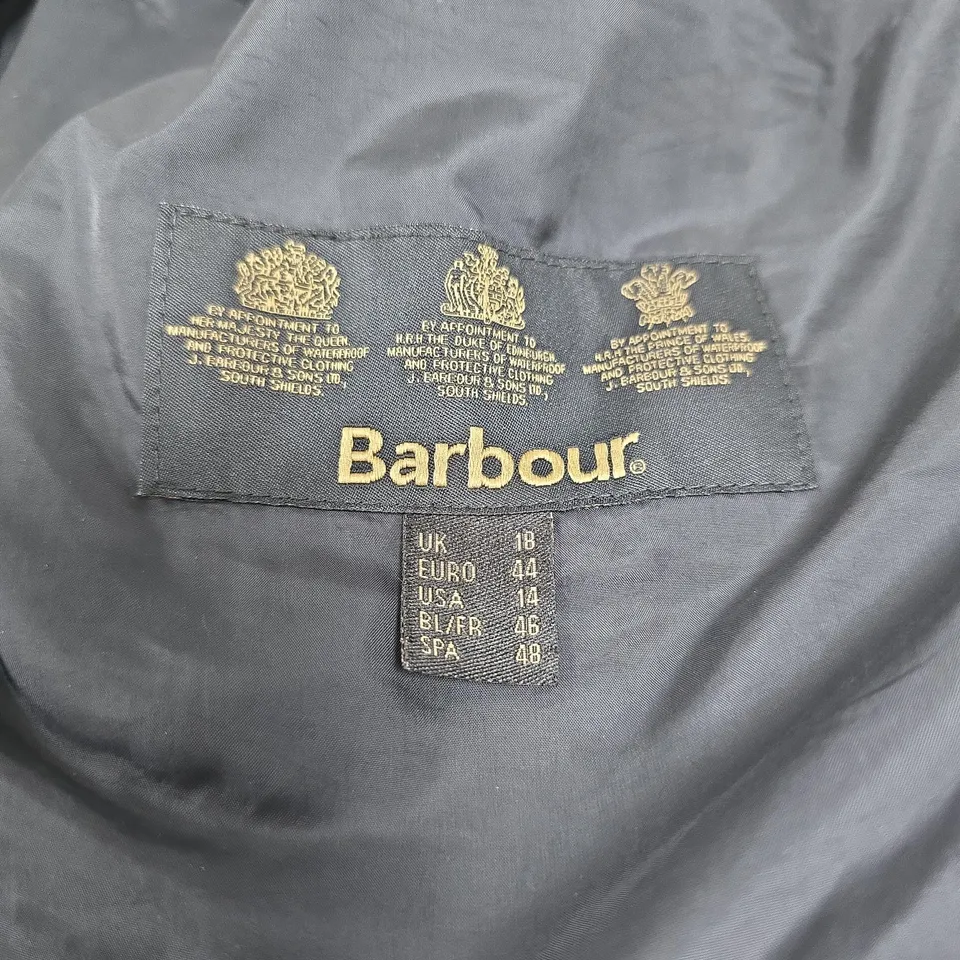 BARBOUR BLACK JACKET UK 18