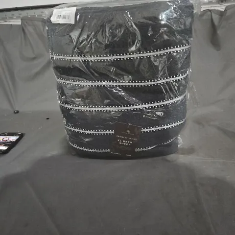 BROMLEY STRIPE XL BATH SHEET – NAVY, 90 X 150 CM, 3 PACK