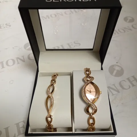 SEKONDA WATCH & BRACELET GIFT SET