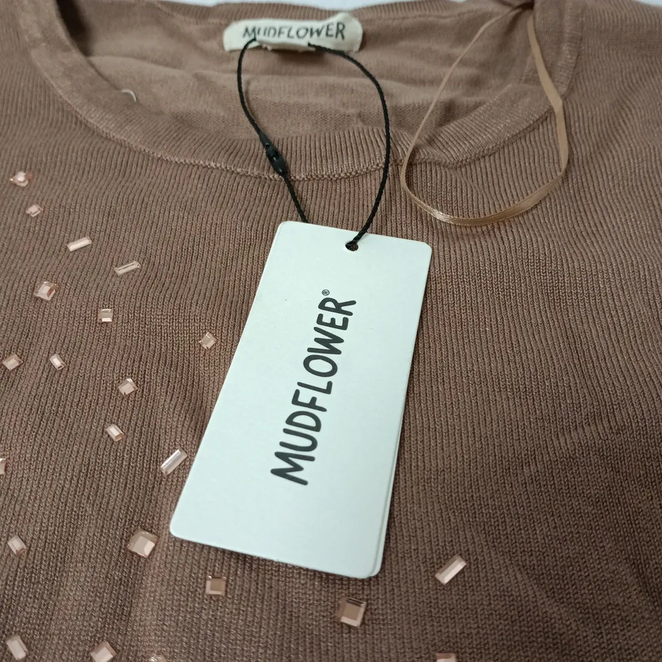 MUDFLOWER MOCHA XL SWEATER TAGGED