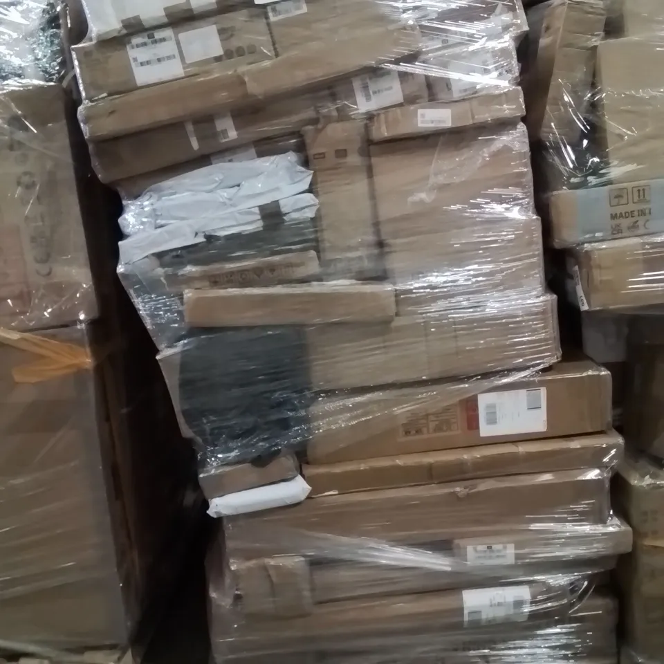 PALLET OF ASSORTED HOUSEHOLD GOODS AND PRODUCTS TO INCLUDE;CONSOLE TABLE,VACUUM CLEANER,VACUUM CLEANER 