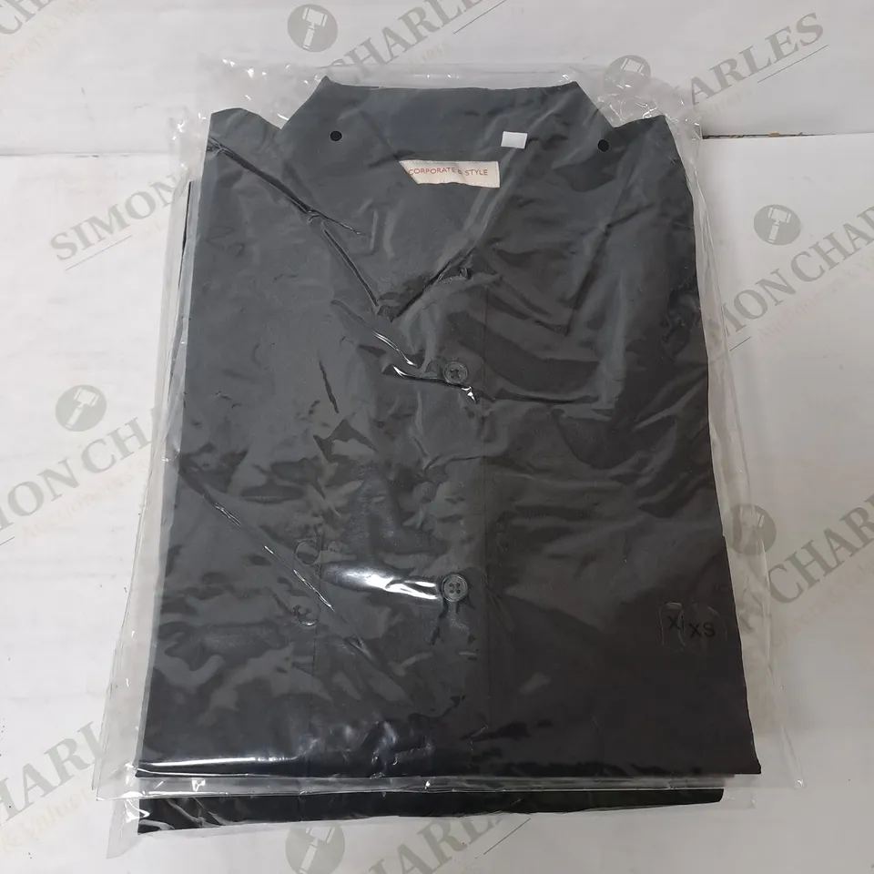 SEALED SET OF 4 BRAND NEW CORPORATIVE STYLE BLACK SHIRT - XXS