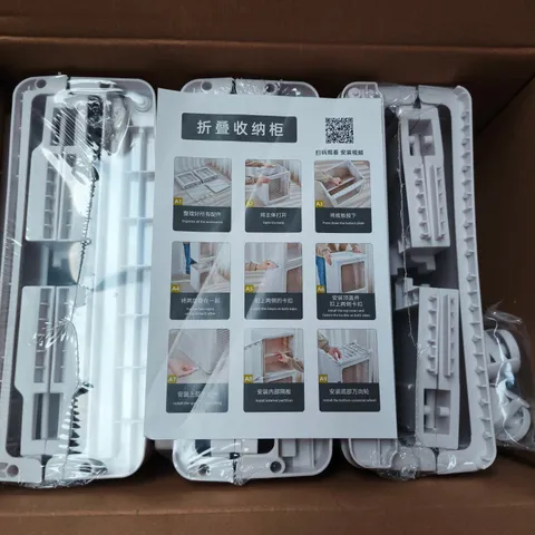 FOLDING STORAGE CABINET ON WHEELS – FLAT-PACK MODULAR CUPBOARD