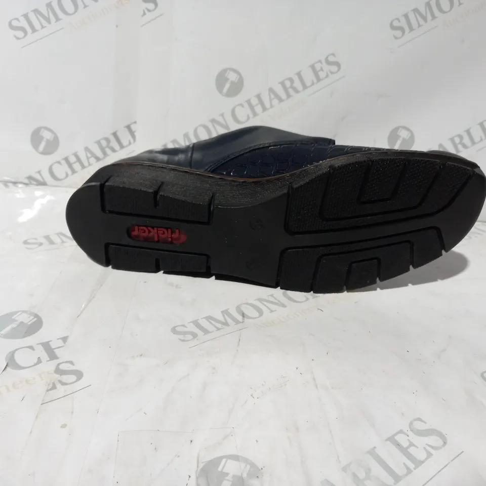 BOXED PAIR OF RIEKER SHOES IN NAVY UK SIZE 6.5