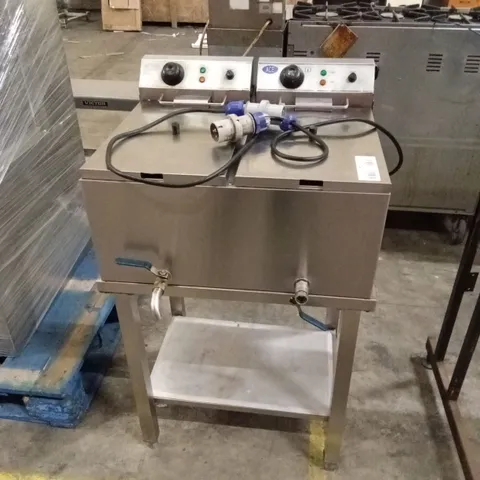 ACE AFD-17SV TWIN TANK TABLE TOP FRYER ON STAND