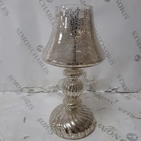 BOXED HOME REFLECTIONS PRE-LIT LED MERCURY GLASS LAMP SILVER