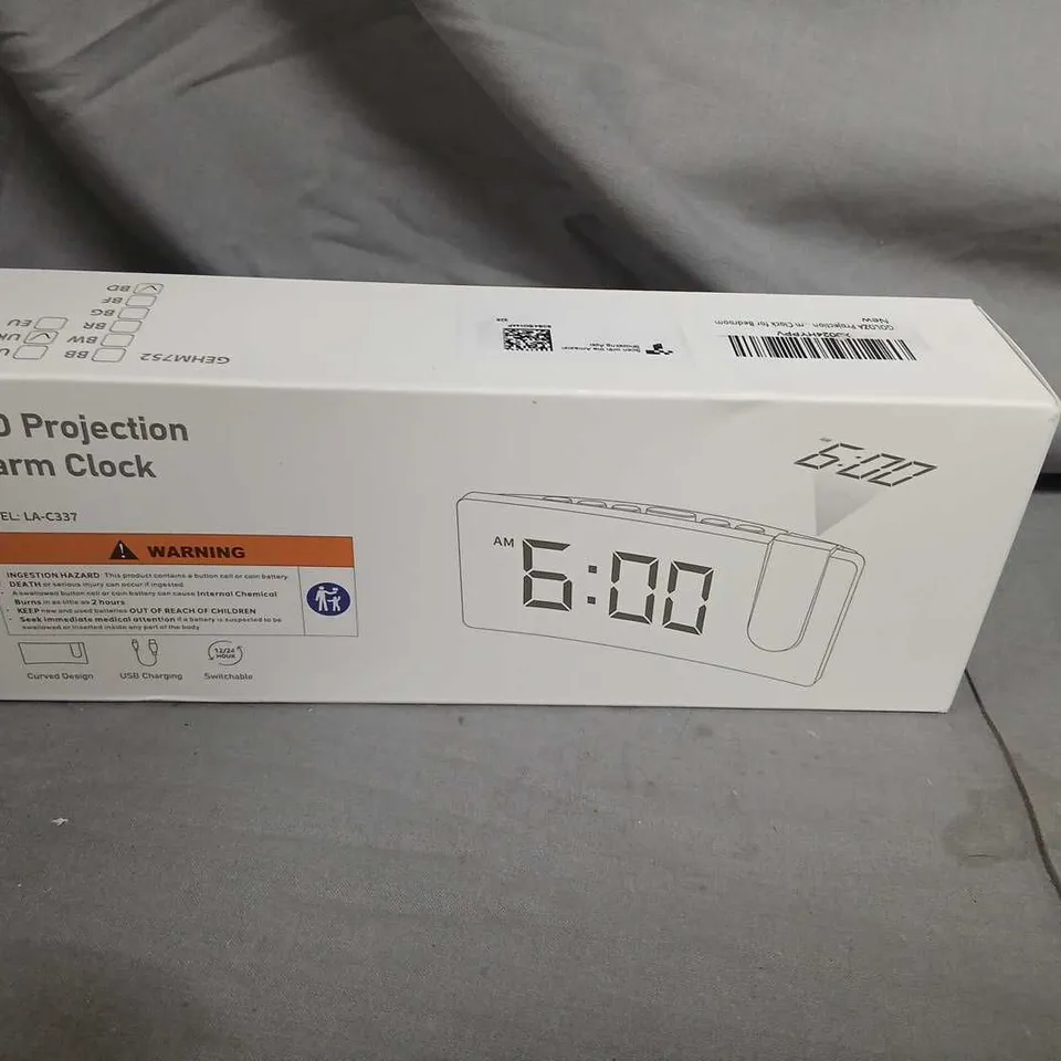 LED PROJECTION ALARM CLOCK – MODEL LA-C337 (BOXED)