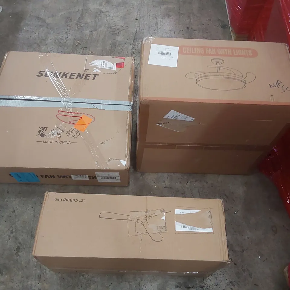 PALLET CONTAINING A VERY LARGE QUANTITY OF ASSORTED ITEMS INCLUDING: CEILING FAN LIGHTS, AUTOMATIC CAT LITTER BOX ECT