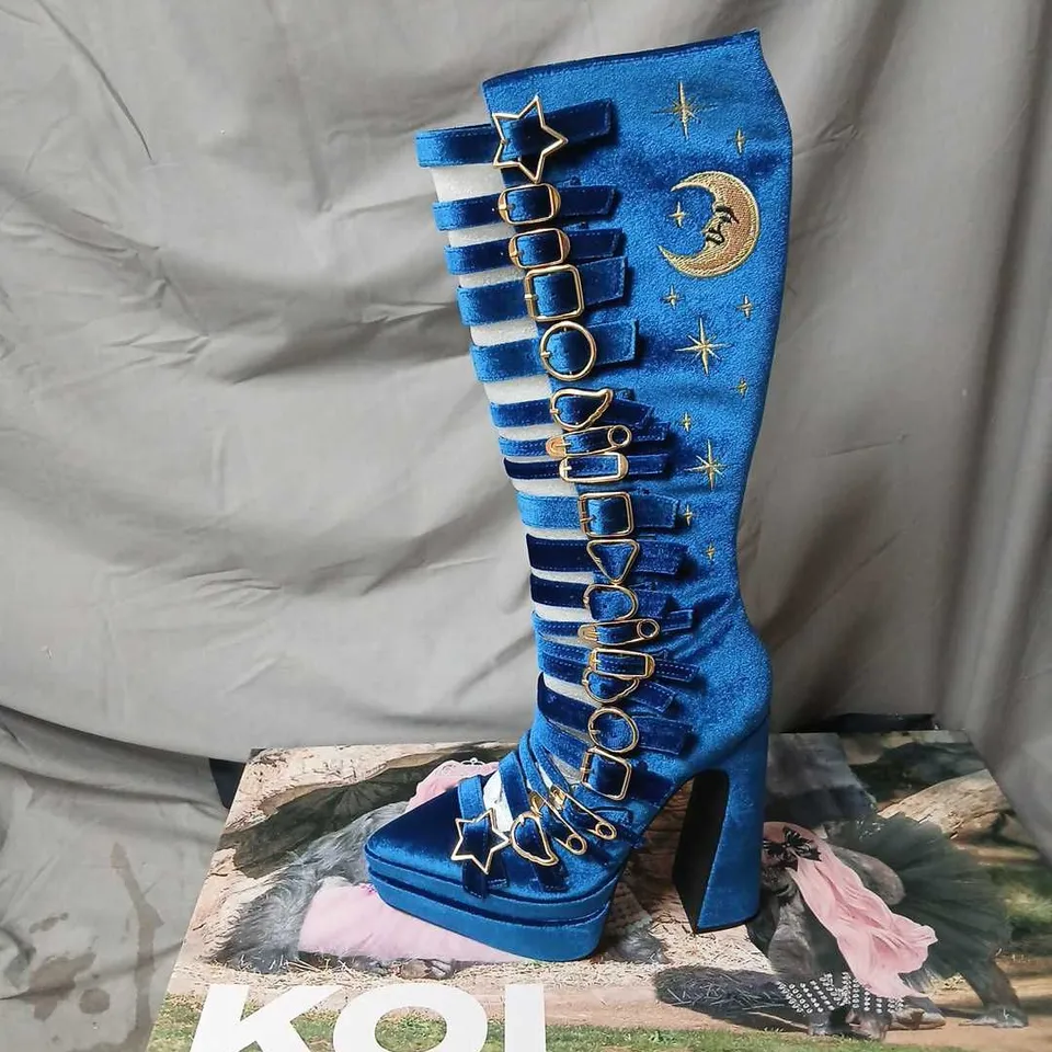 KOI UK5 CYBERSPACE CELESTIAL LONG BOOTS – BLUE (WOMEN'S)