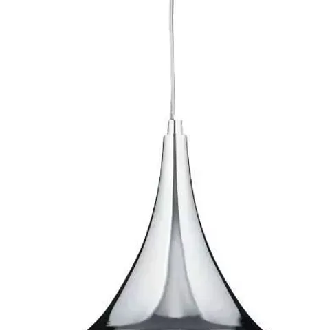BOXED METRO LANE CUTTER PARSIFAL 1 LIGHT PENDANT CHROME FINISH WHITE INNER
