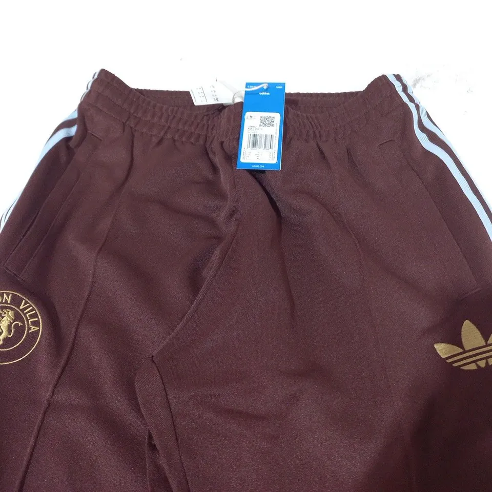 ASHTON VILLA FC TRACK PANTS IN BROWN - UK M