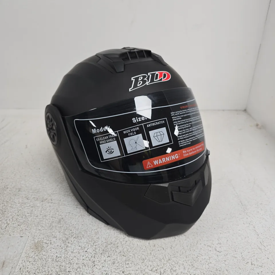 BLD MOTORCYCLE HELMET, BLACK, SIZE S