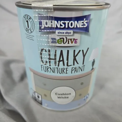 JOHNSTONES CHALKY FURNITURE PAINT – CUSHION WHITE, 750ML