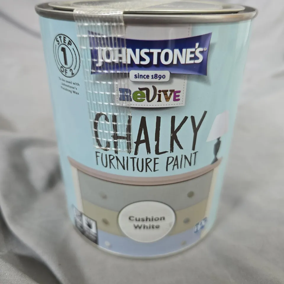 JOHNSTONES CHALKY FURNITURE PAINT – CUSHION WHITE, 750ML