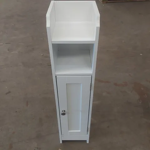 VASAGLE SLIM BATHROOM FLOOR STORAGE CABINET WITH DOOR AND SHELVES
