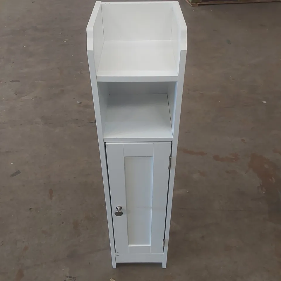 VASAGLE SLIM BATHROOM FLOOR STORAGE CABINET WITH DOOR AND SHELVES